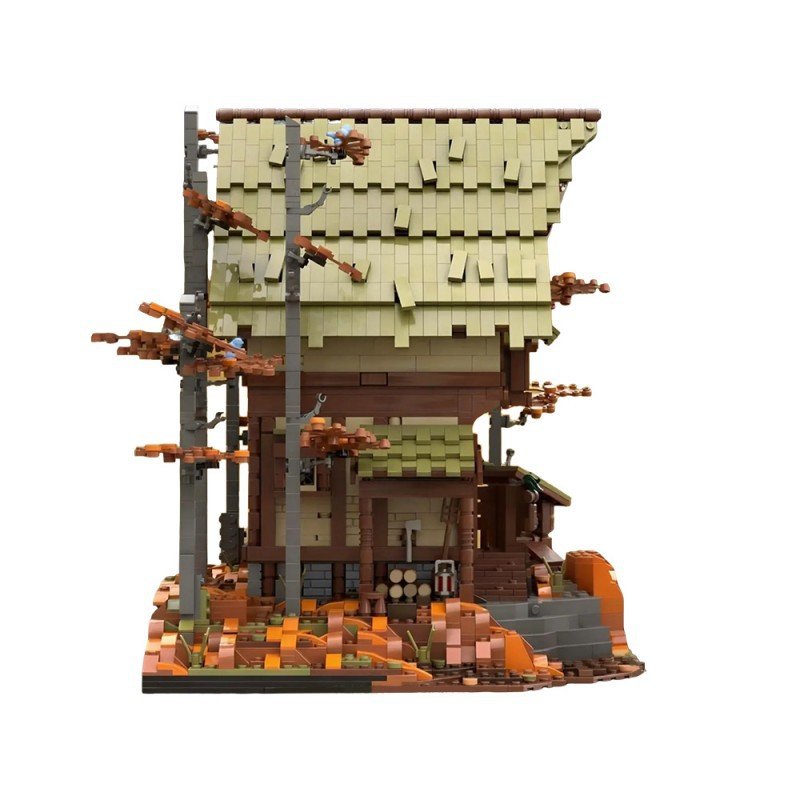 Medieval Autumn House Building Kit | LEGO-Compatible MOC - 1