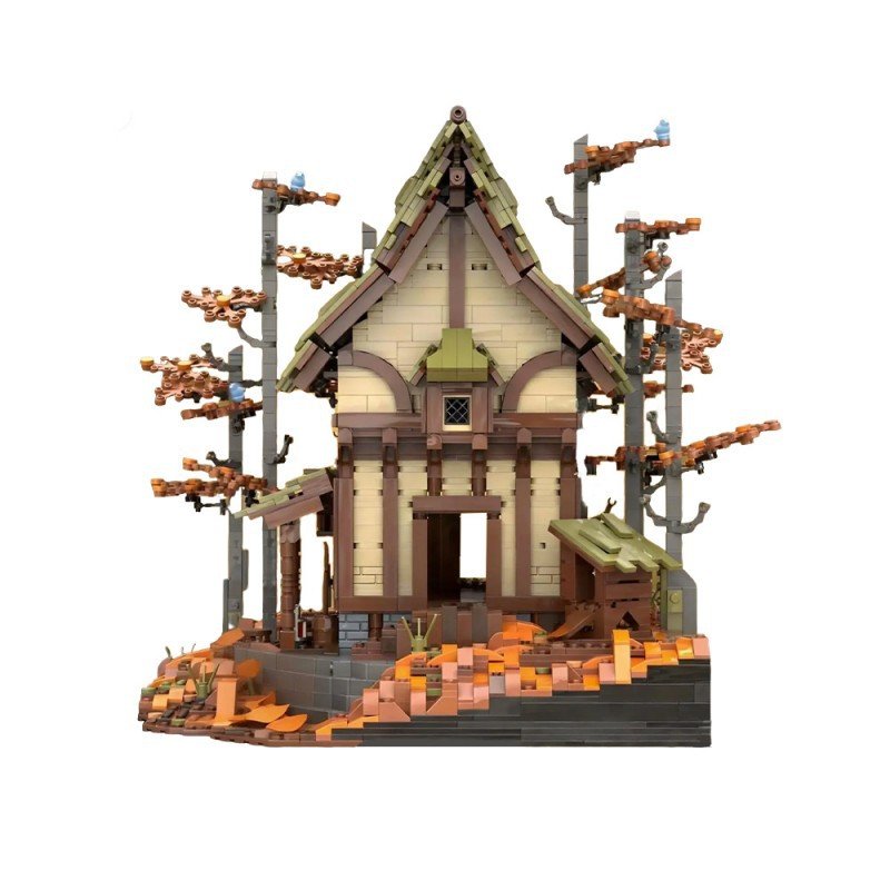 Medieval Autumn House Building Kit | LEGO-Compatible MOC - 2