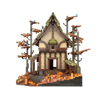 Medieval Autumn House MOC Building Kit | Rustic Village Architecture - 2