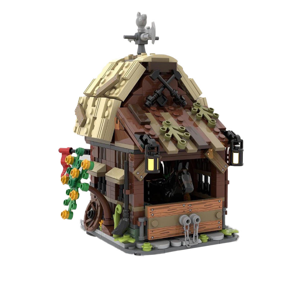 Medieval Barn and Stable Building Kit | LEGO-Compatible MOC - 3
