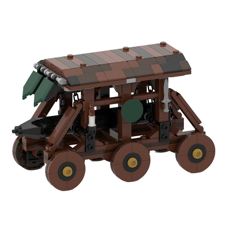 Medieval Battering Ram MOC Building Kit | Castle Siege Machine Model - 1
