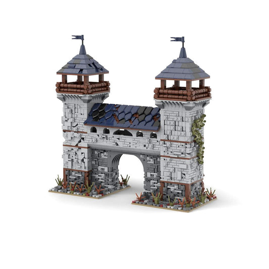 Medieval Black Falcon Outpost Building Kit | LEGO-Compatible MOC - 1