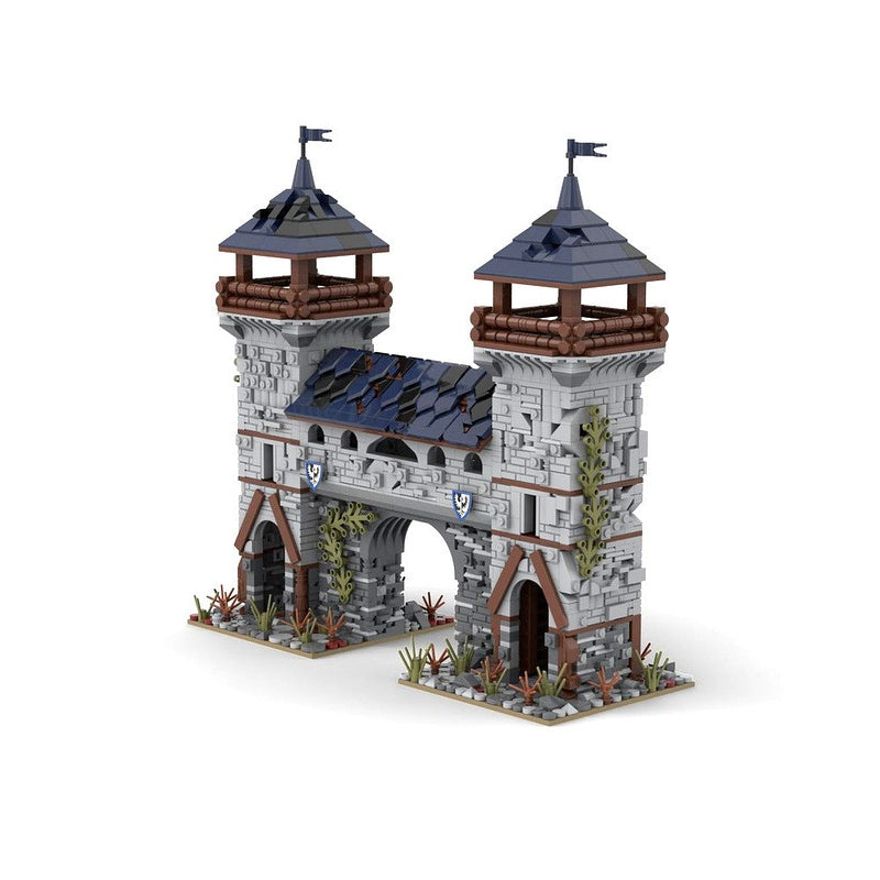 Medieval Black Falcon Outpost MOC Building Kit | Castle Tower Architecture - 4