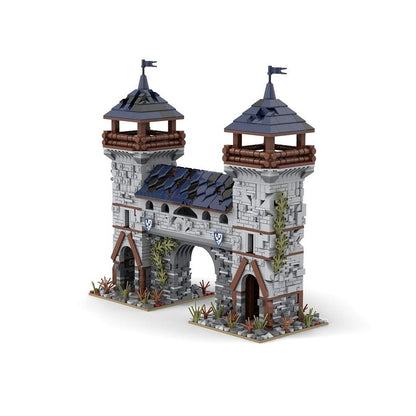 Medieval Black Falcon Outpost MOC Building Kit | Castle Tower Architecture - 4