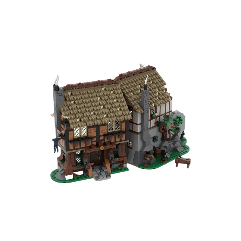 Medieval Blacksmith & Merchant Workshop MOC Building Kit - 1