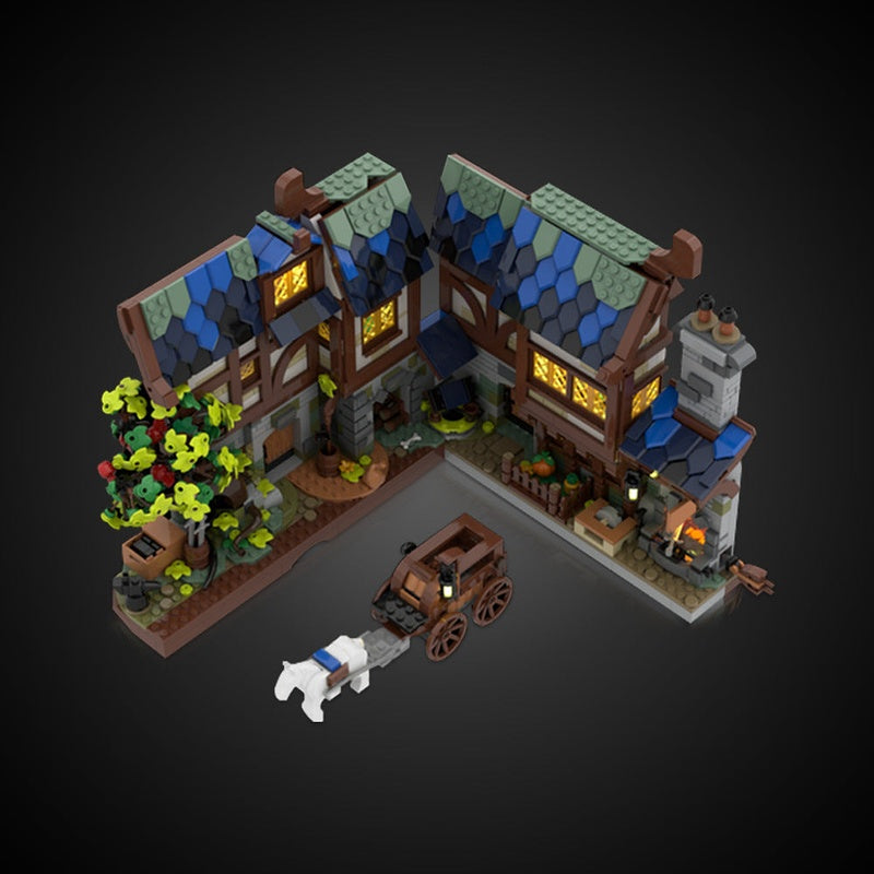 Medieval Blacksmith Nook MOC Building Kit | Historic Forge Corner - 2