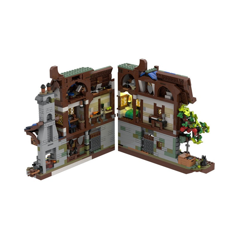 Medieval Blacksmith Nook MOC Building Kit | Historic Forge Corner - 3