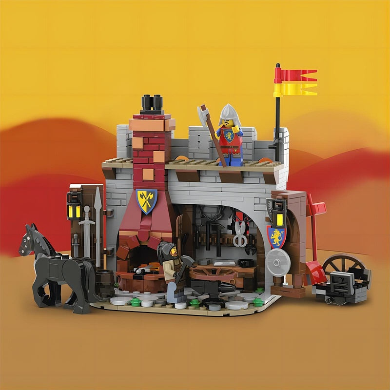 Medieval Blacksmith Workshop MOC Forge Building Kit - 4