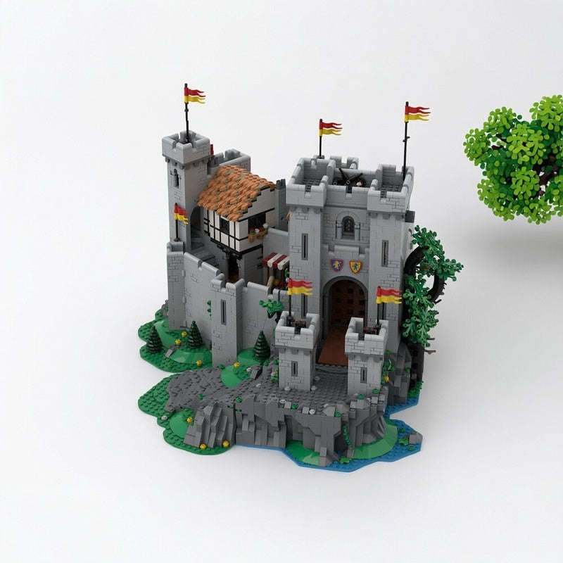 Medieval Castle Front Towers Extension MOC Building Kit - 5