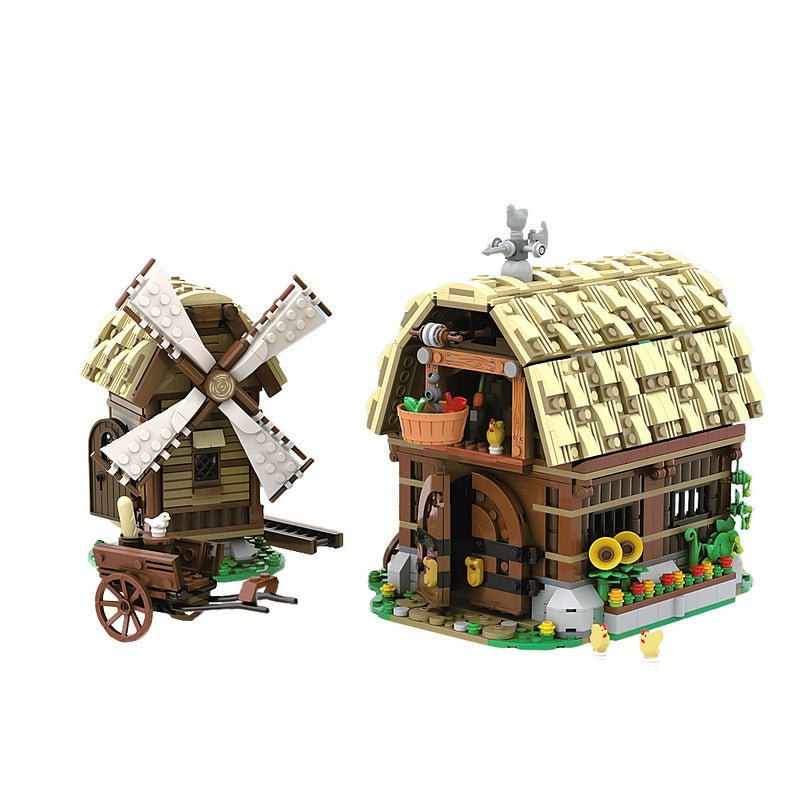 Medieval Castle Mill Village Raid Building Kit | LEGO-Compatible MOC - 3
