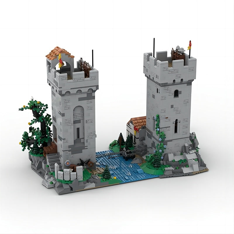Medieval Chain Towers MOC River Fortress Architecture Building Kit - 3