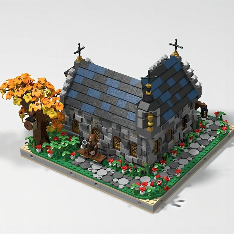 Medieval Chapel MOC Gothic Village Church Architecture Building Kit - 1