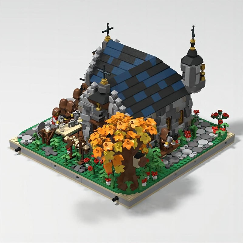 Medieval Chapel MOC Gothic Village Church Architecture Building Kit - 4