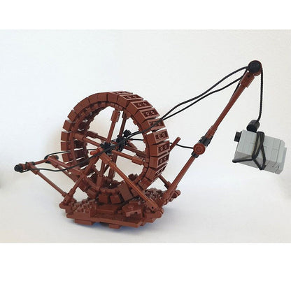 Medieval Crane MOC Building Kit | Historic Engineering Architecture Model - 4