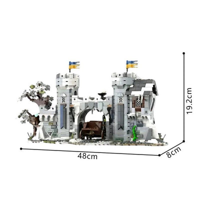 Medieval Falcon Fortress Gate Building Kit | Compatible MOC - 4