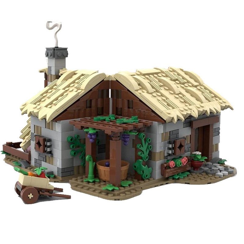 Medieval Farm House MOC Building Kit | Rustic Village Architecture Model - 2