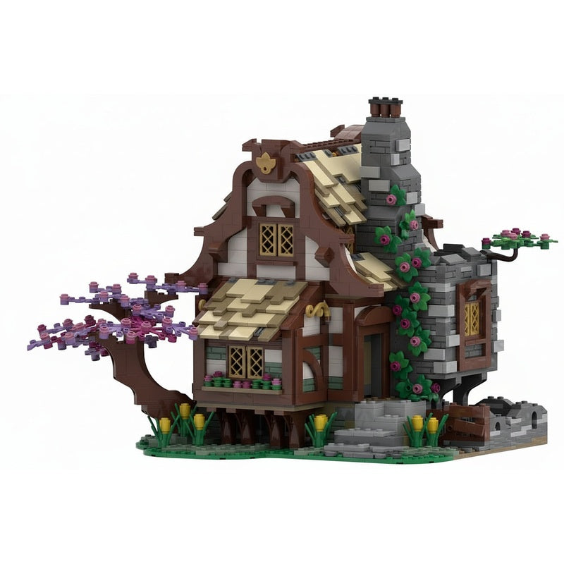 Medieval Farm House MOC Building Kit | Rustic Village Architecture Model - 4