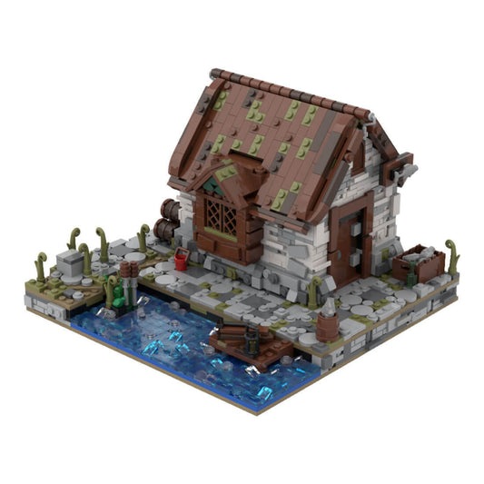 Medieval Fisherman's House Building Kit | LEGO-Compatible MOC - 1