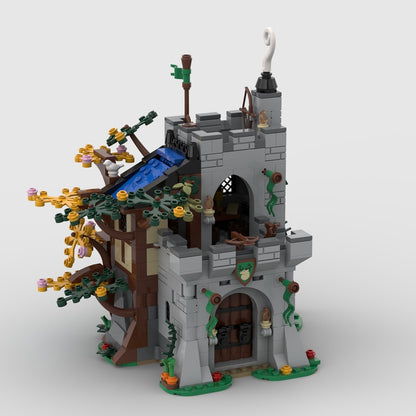 Medieval Forest Hidden Outpost Tower MOC Building Kit - 1