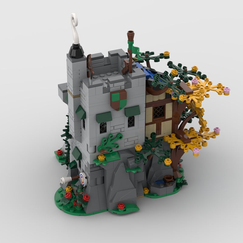 Medieval Forest Hidden Outpost Tower MOC Building Kit - 6
