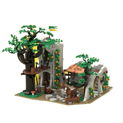 Medieval Forest Outlaw Tower Camp MOC Fantasy Architecture Building Kit - 1