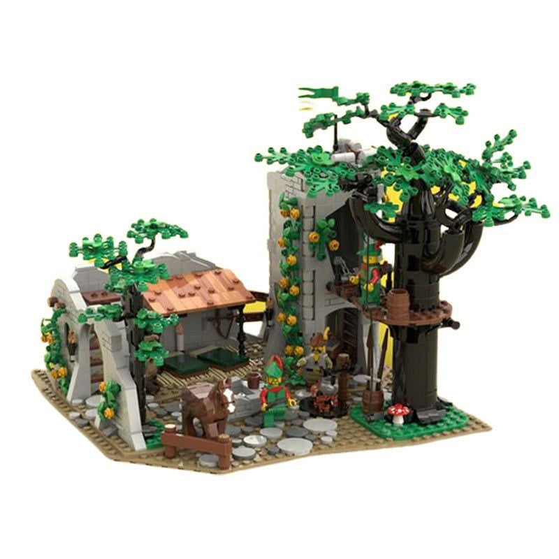 Medieval Forest Outlaw Tower Camp MOC Fantasy Architecture Building Kit - 4