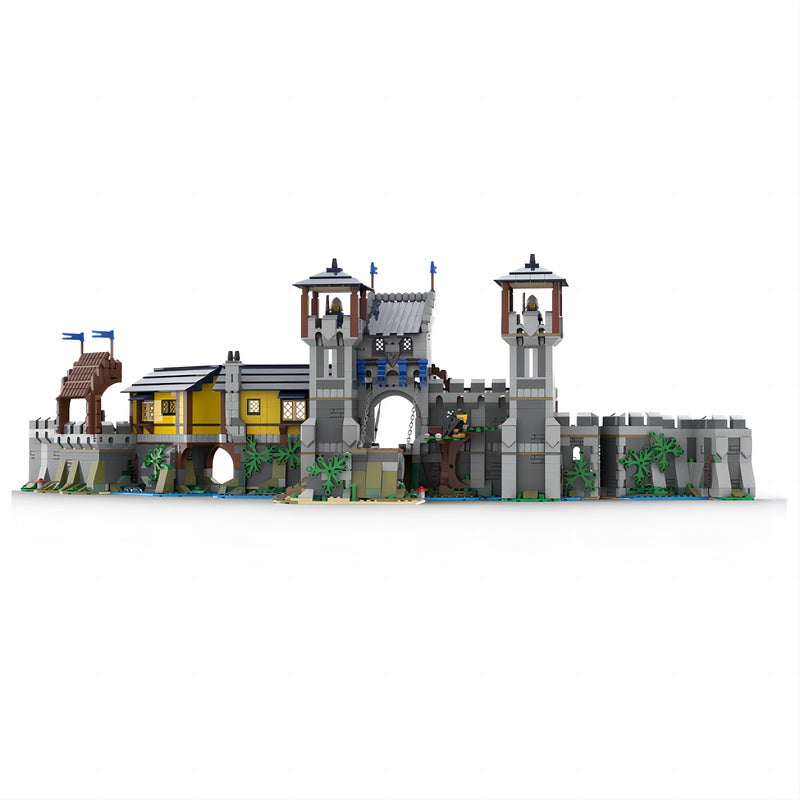 Medieval Fortress Outpost MOC Drawbridge Castle Building Kit - 2