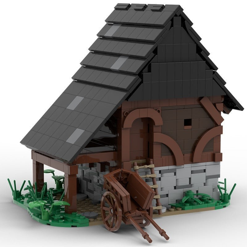 Medieval Granary MOC Building Kit | Historic Village Architecture Model - 1