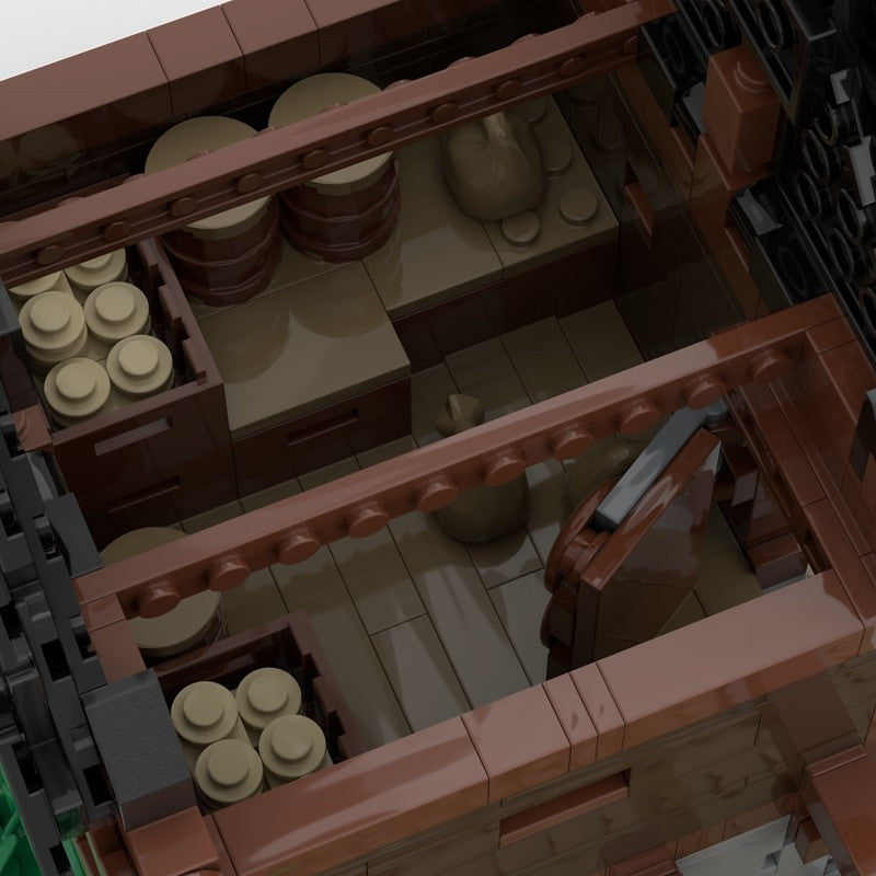 Medieval Granary MOC Building Kit | Historic Village Architecture Model - 4
