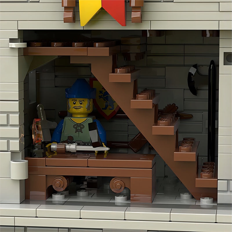 Medieval Harbor MOC Fortified Trading Port Building Kit - 3