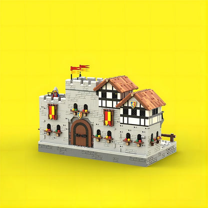 Medieval Harbor MOC Fortified Trading Port Building Kit - 4