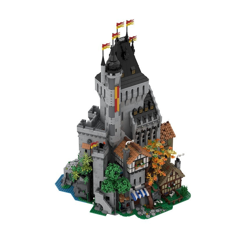Medieval High Tower MOC Building Kit | Historic Castle Architecture Model - 2