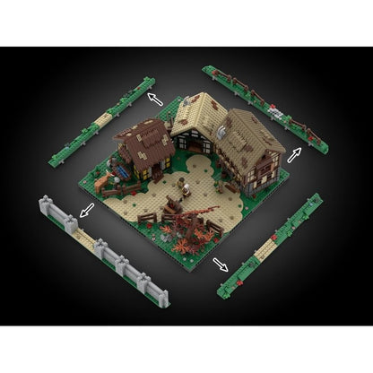Medieval Houses MOC Building Kit | Historic Village Architecture Model - 3