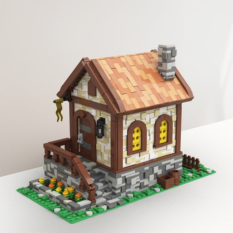 Medieval Hut MOC Building Kit | Rustic Historic Village Architecture - 2