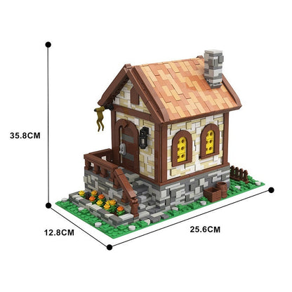 Medieval Hut MOC Building Kit | Rustic Historic Village Architecture - 4