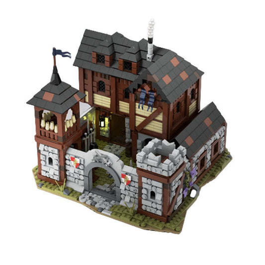 Medieval Infantry Barracks MOC Building Kit | Castle Architecture Model - 1
