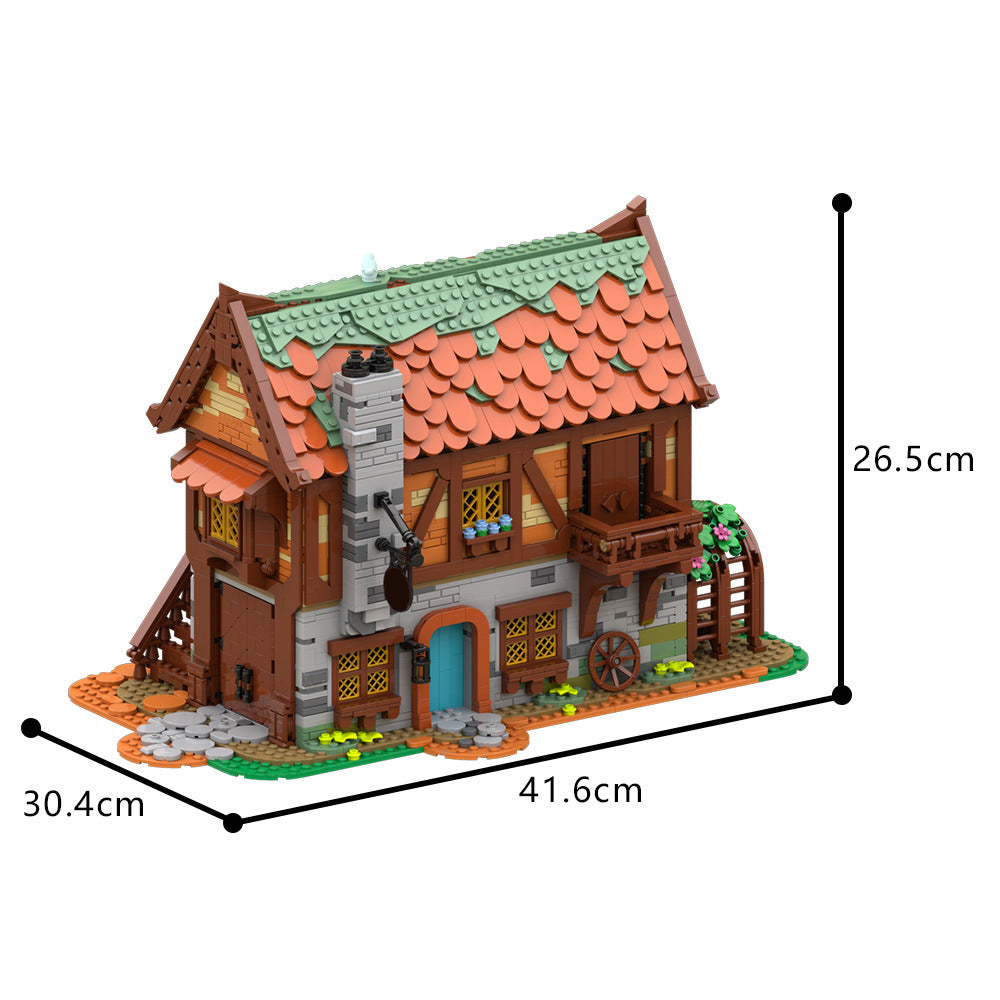Medieval Joiner's Workshop Building Kit | Compatible MOC - 8