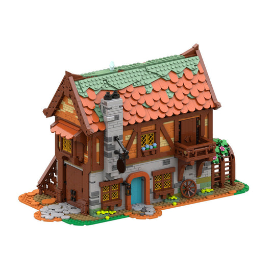 Medieval Joiner's Workshop Building Kit | LEGO-Compatible MOC - 1