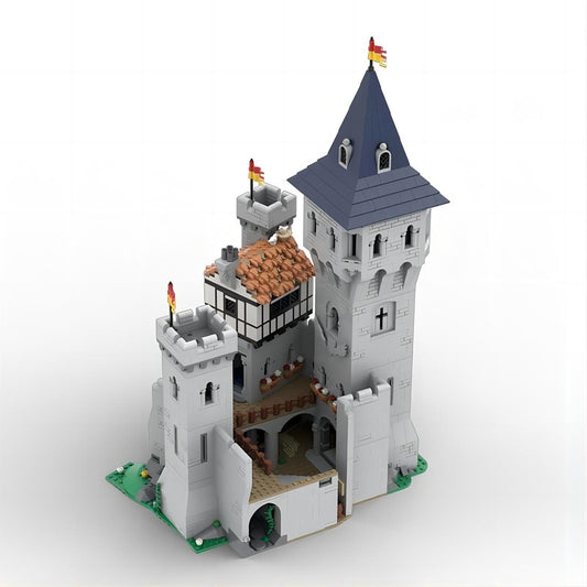 Medieval Keep & Courtyard MOC Castle Architecture Building Kit - 1