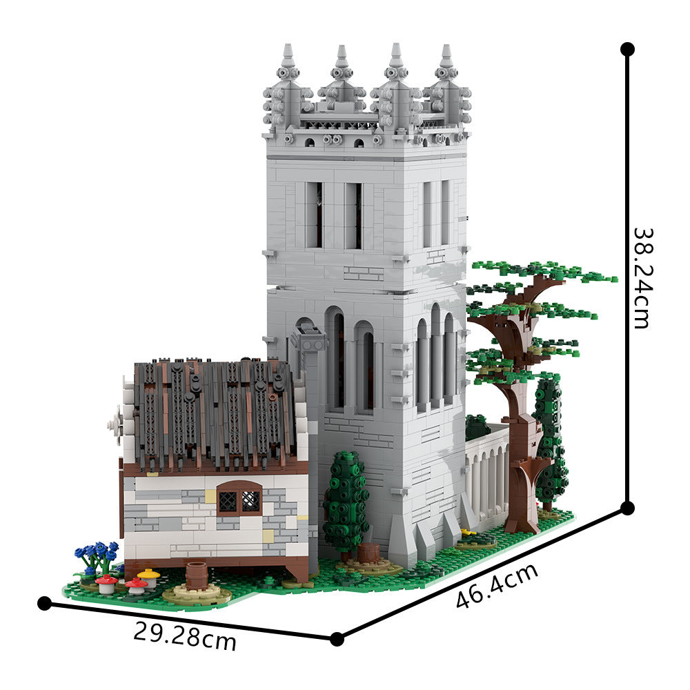 medieval library building set |  compatible - 4