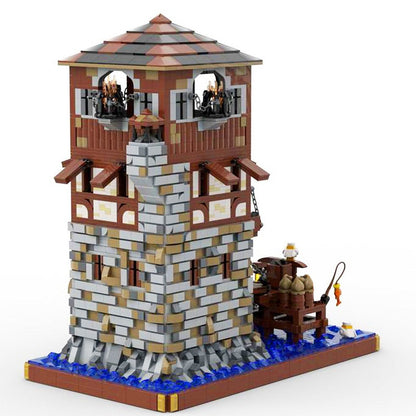 Medieval Lighthouse MOC Building Kit | Historic Coastal Tower Architecture - 3