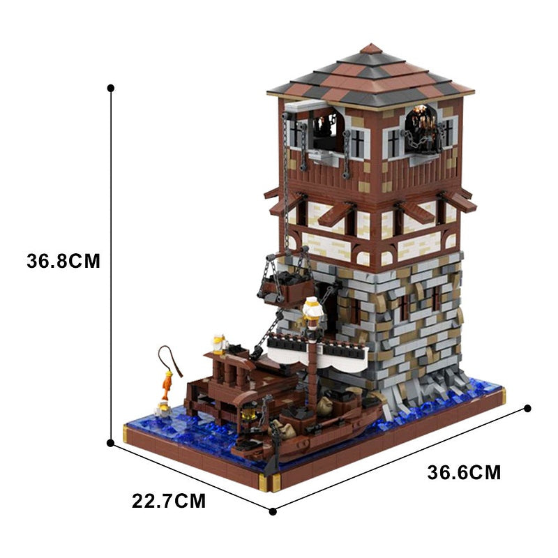 Medieval Lighthouse MOC Building Kit | Historic Coastal Tower Architecture - 5