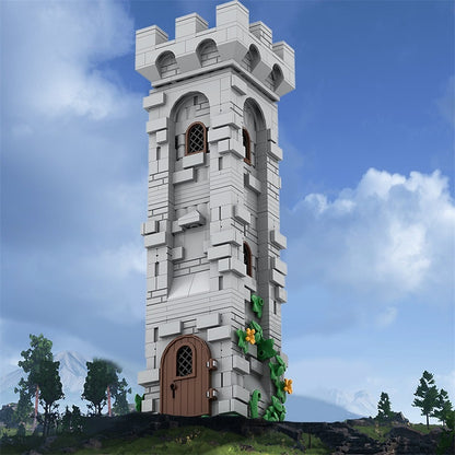 Medieval Lion Knight Watch Tower Building Kit | LEGO-Compatible MOC - 1