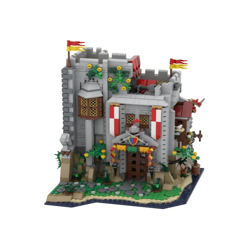 Medieval Lion Knights Gatekeeper Tower MOC Building Kit | Castle Model - 3