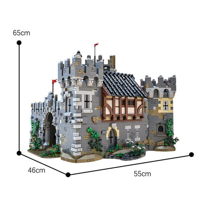 Medieval Lions' Castle MOC Building Kit | Historic Fortress Architecture - 3