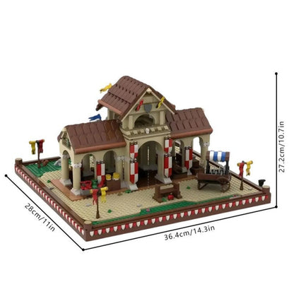 Medieval Market Hall Building Kit | Compatible MOC - 3