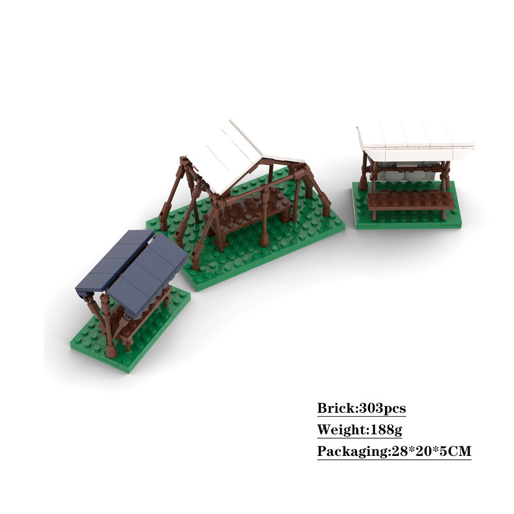 Medieval Market Stalls Building Kit | Compatible MOC - 2