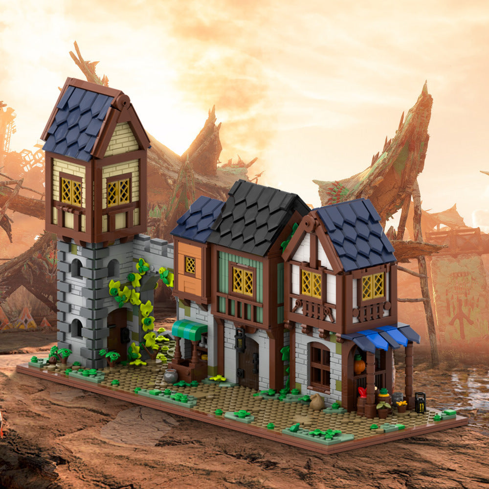 Medieval Market Street Building Kit | Compatible MOC - 2