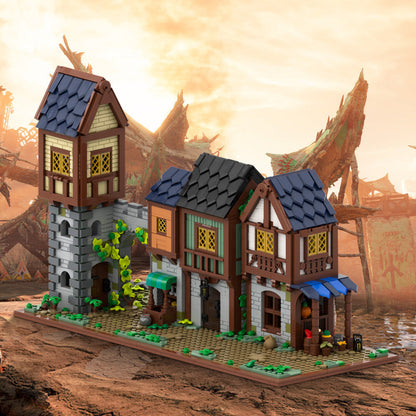 Medieval Market Street Building Kit | Compatible MOC - 2