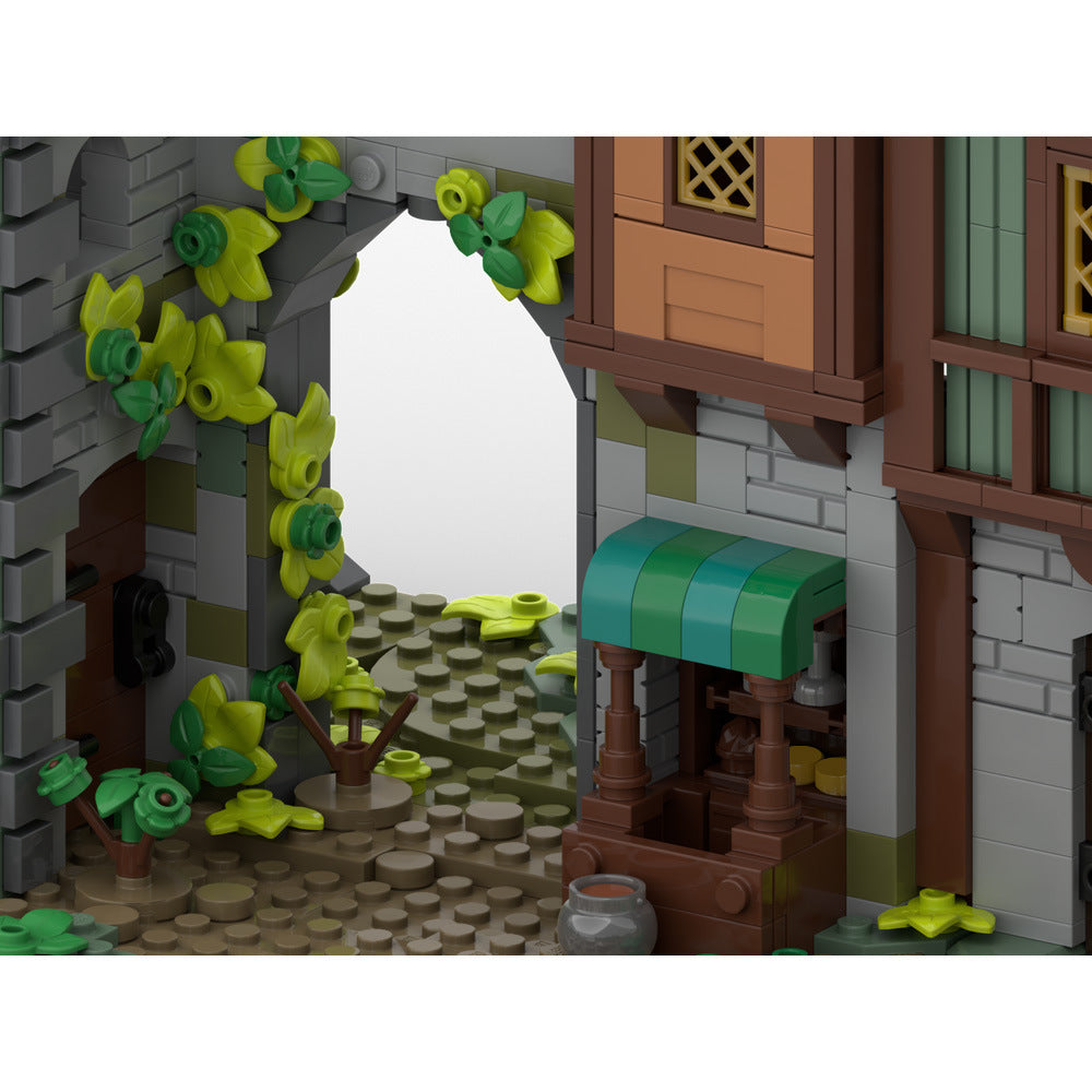 Medieval Market Street Building Kit | Compatible MOC - 3